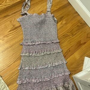 Storia Lavender Floral Mini Dress